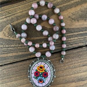 Micro Mosaic Necklace - Vintage